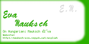 eva mauksch business card